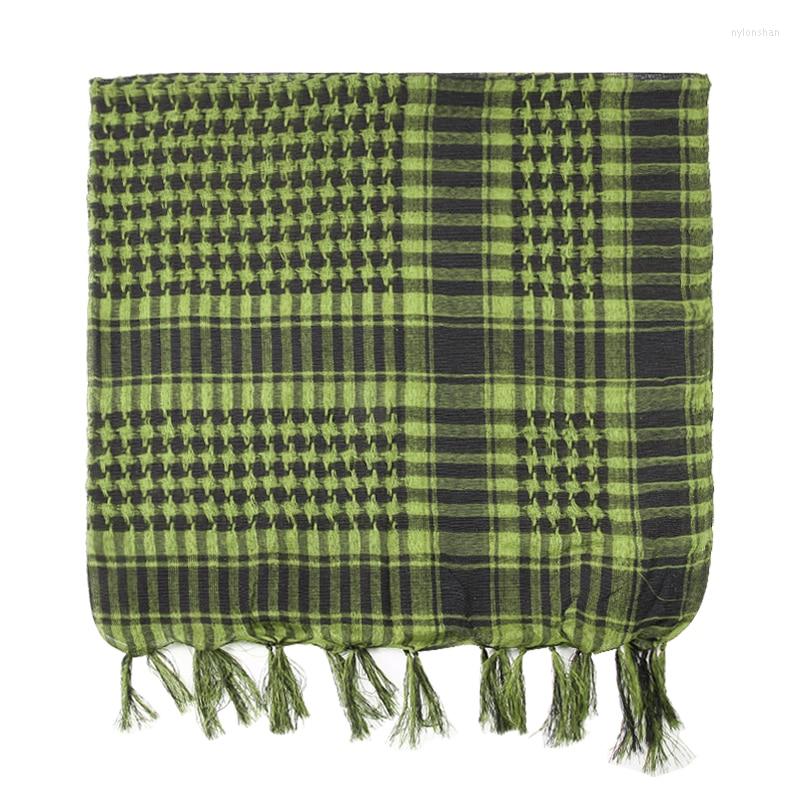 

Scarves 100x100cm Tactical Arab Desert Shemagh Scarf Polyester Plaid Printed Wraps With Tassel Fashion For Men WomenScarves