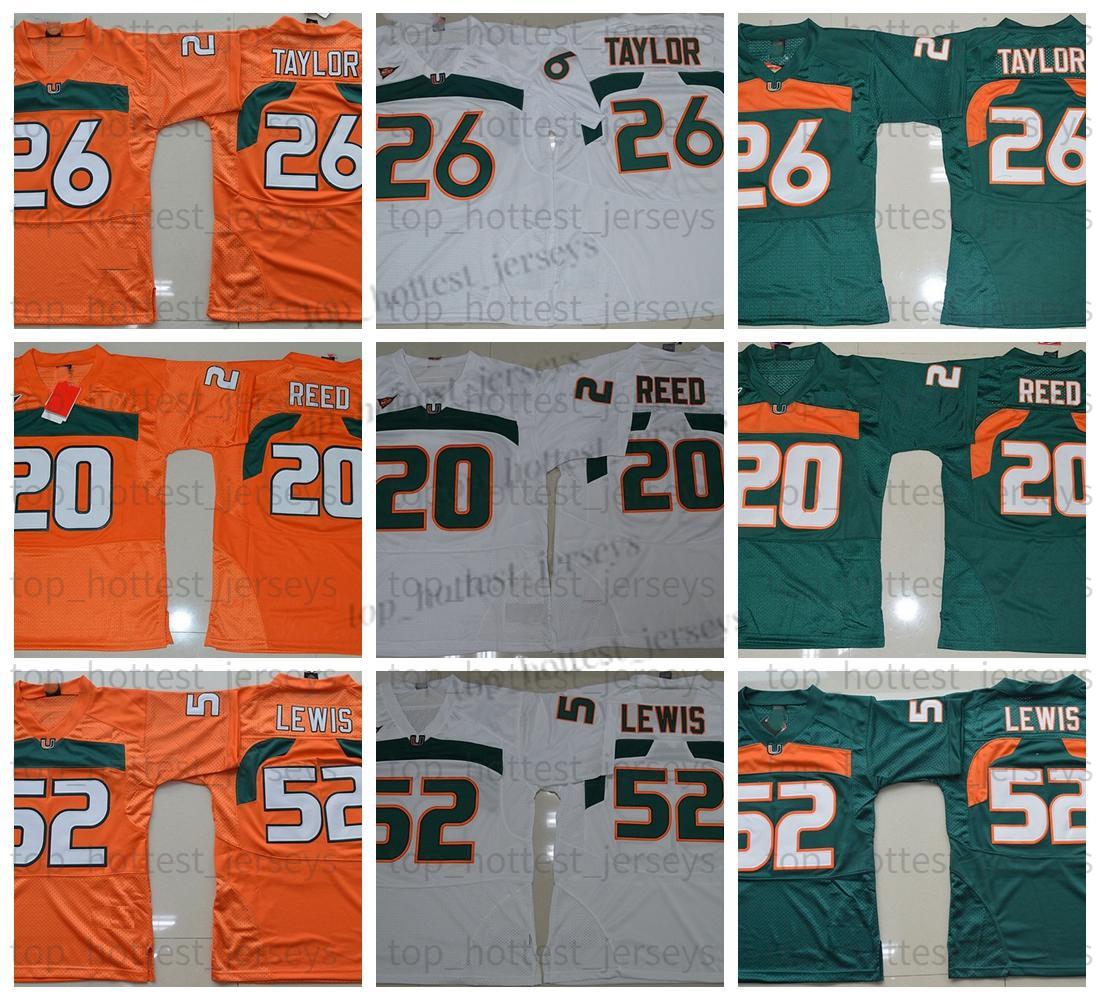 

Mens Miami Hurricanes 26 Sean Taylor College Football Jersey Vintage 52 Ray Lewis 20 Ed Reed Green White Orange NCAA Vintage Football, Green 20 ed reed