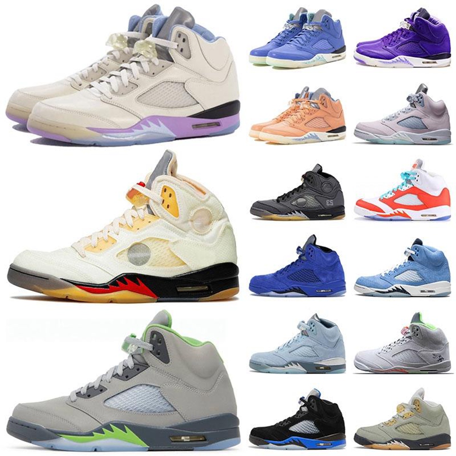 

Man Shoe Jumpman 5 5s Mens Basketball shoes Jade Horizon Racer Blue Raging Bull Hare Helmet Fire Red Concord Easter Moonlight Sail men trainers sport sneakers 40-46