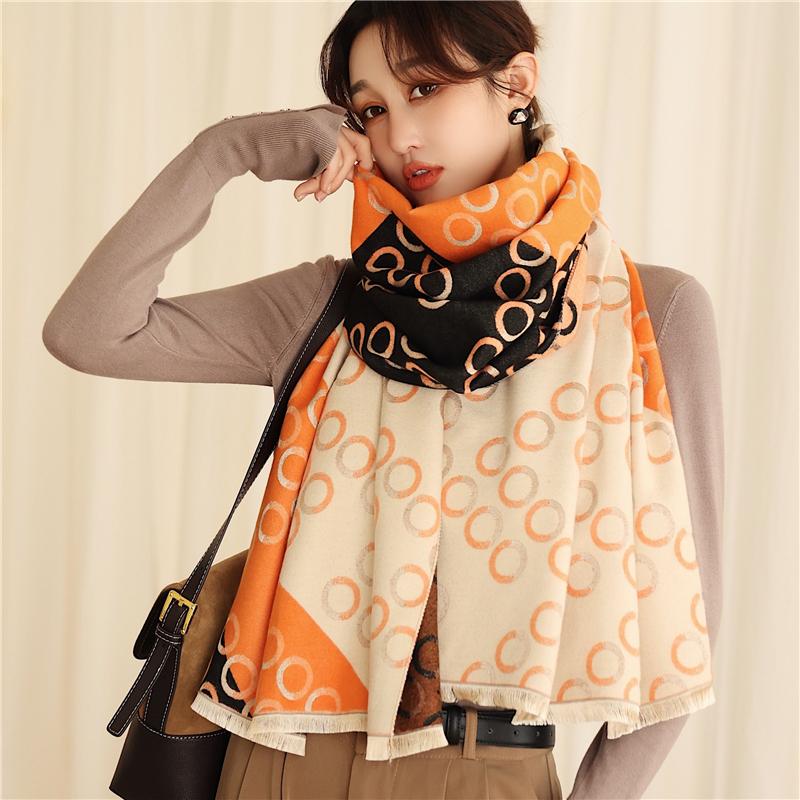 

Scarves 2022 Luxury Cashmere Scarf Winter Women Pashmina Shawl Warm Blanket Wraps Female Foulard Bufanda Brand Thick Hijab