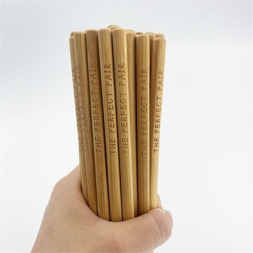 

100 Pairs 24cm Chopsticks Lettering and Laser Engraving Fonts Customized Wholesale for Wedding Restaurants els 220621