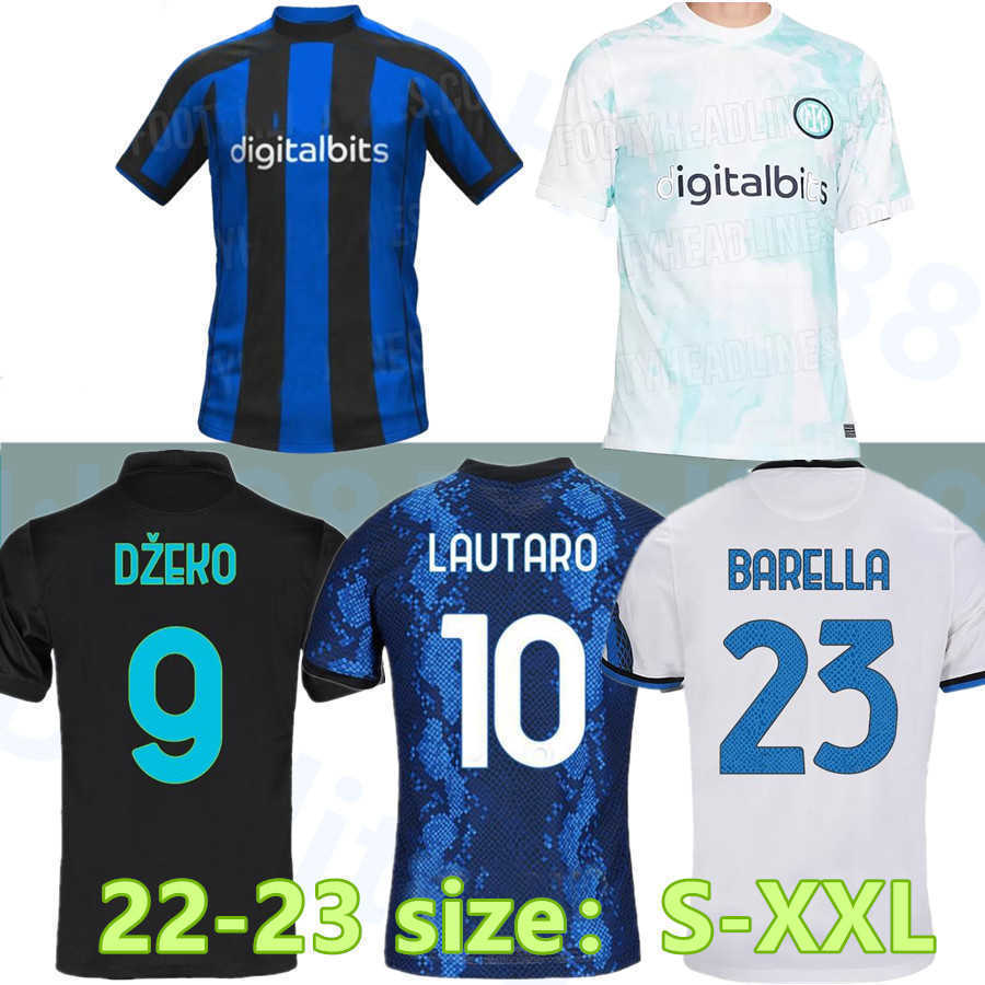 

22 23 BARELLA GOSENS iNter soccer jersey Calhanoglu miLANs LAUTARO ALEXIS DZEKO 21 22 football shirts Coppa Italia FINAL Training 2022, 22-23 away
