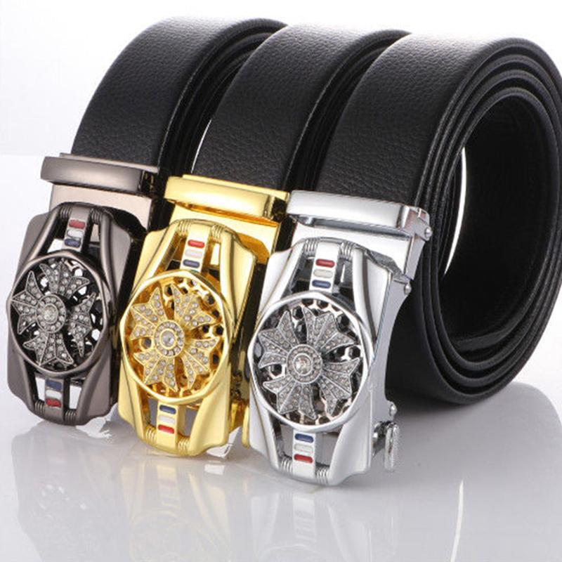 

Belts Upgraded Version Of Time Running Youth Automatic Buckle Belt Rotatable Design Casual Wild Quick Release Combination, Black