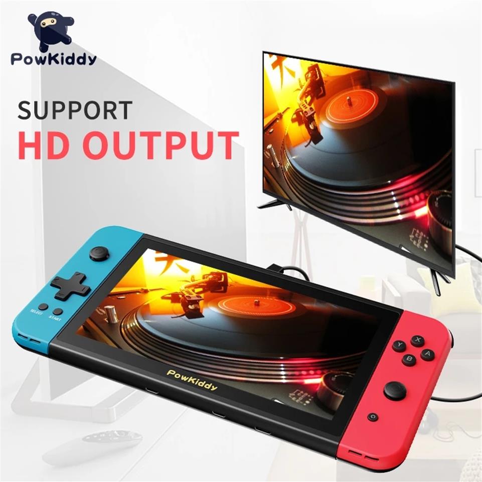 

POWKIDDY X2 7 IPS screen 32G handheld game console Nostalgic host built-in 11 simulator PS1 3D games retro arcade ultra-thin2708