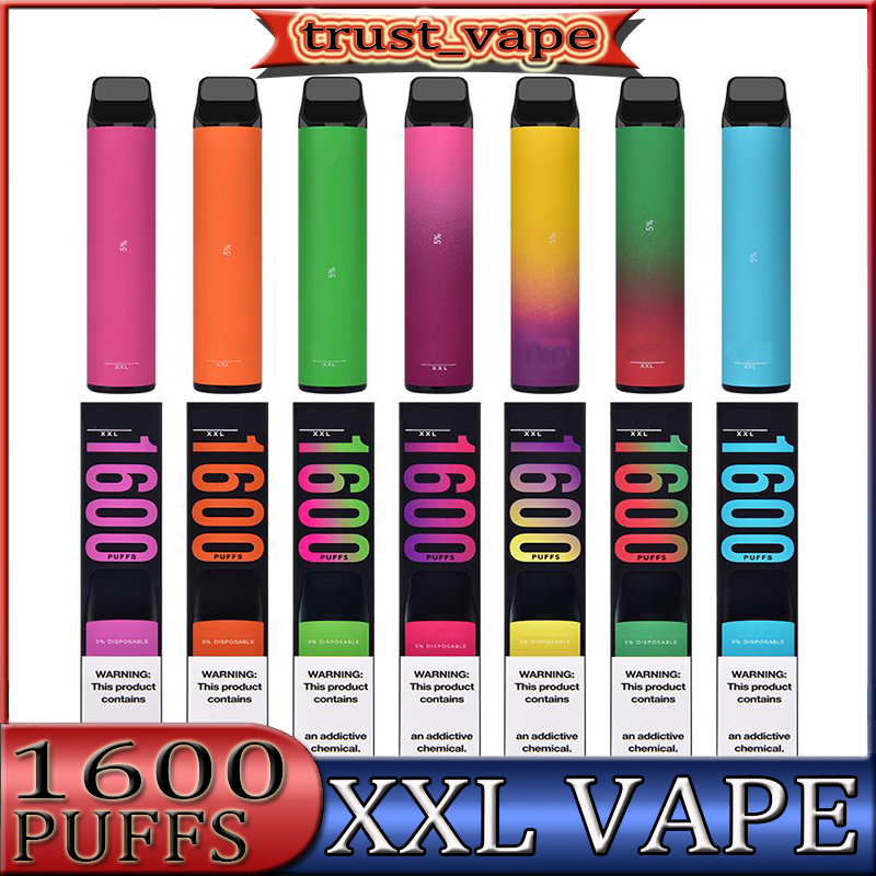 

PUFF Vape Pen XXL 1600 Puffs Disposable E Cigarettes starter Kit Prefilled 4ml Pod Smoking oil Cartridges 10 Colors