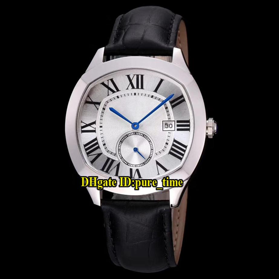 Cheap New 40mm Drive De Date WSNM0004 Asian 1731 Automatic White Mens Watch Silver Steel Case Leather Strap High Quality Gents Wat241f