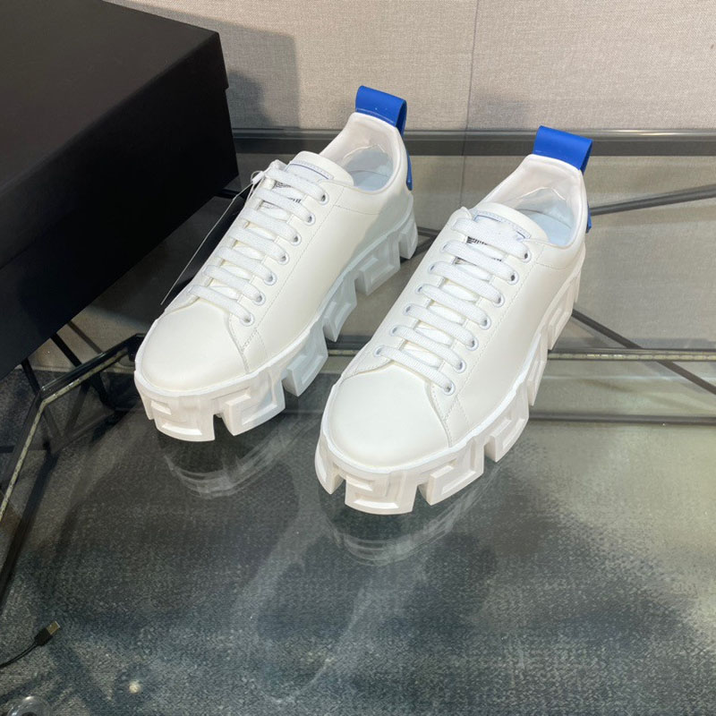 

Designer Casual Shoes Greca Labyrinth Sneakers Thick-soled Mens Shoes Leather Calfskin Platform Shoe Newest Fashion Trainers Increased Thick US12, Shoes box