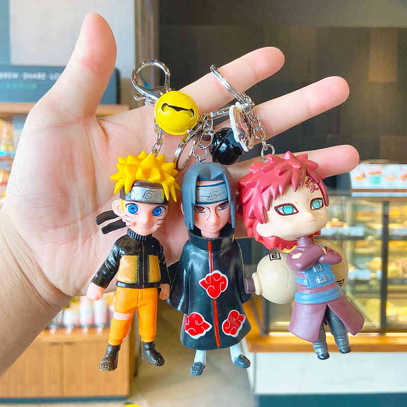 

Keychains Naruto handmade key car accessories Sasuke pendant cartoon doll
