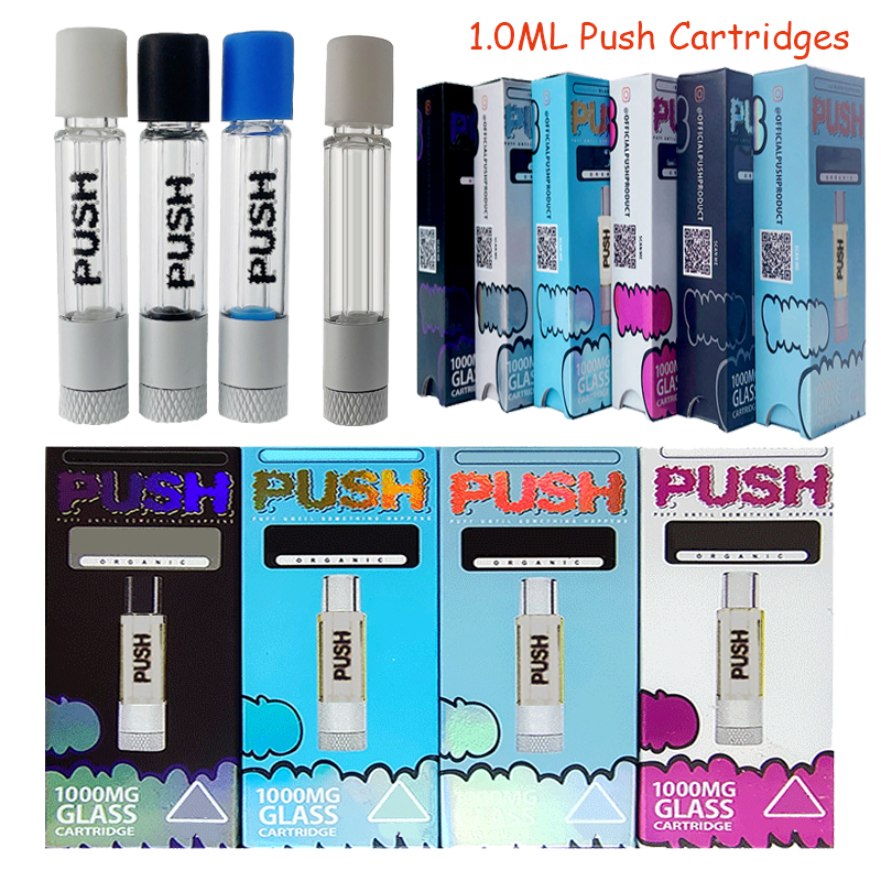 

Full Glass Vapes Cartridges Push Atomizers Empty Cartridge Packaging 1ml 510 Thread E Cigarettes Carts Starter Kits Thick Oil Wax Dab Pen Vaporizer