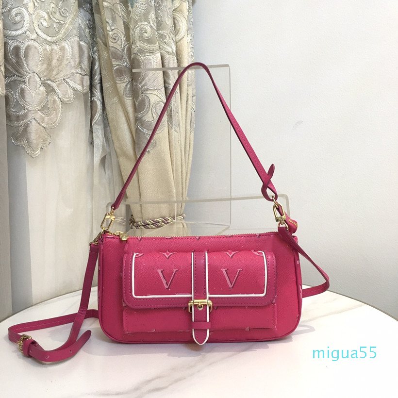 

Top quality Women Designer Shoulder Bags Leather with lacquer finish Handbag Genuine Leather Fashion Lady Chain Messenger Wallet Ladies Crossbody bag, Pink