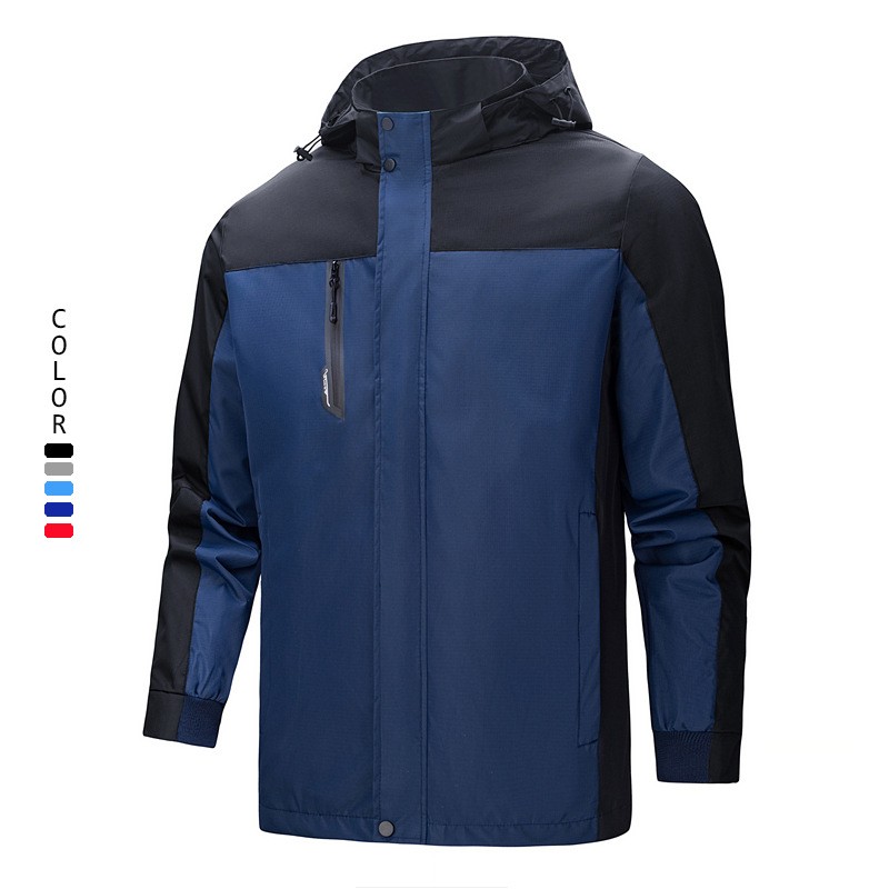 

Men's Windbreaker Jackets Lightweight with Hood Packable Windproof Water Resistant Shell Coat Outdoor Hiking Travel, Black