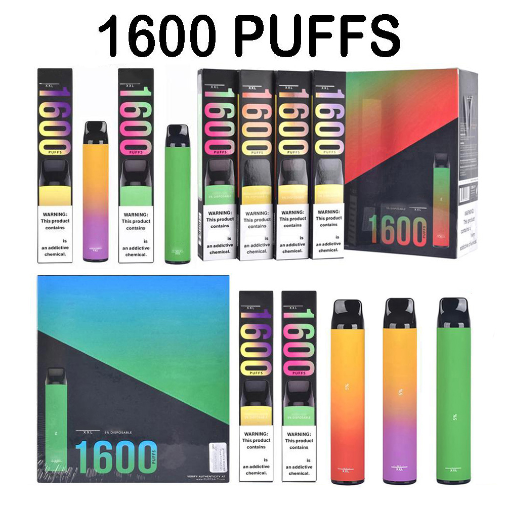 

High Quality XXL 1600puffs Disposable E cigarettes Starter Kit Prefilled Vape Pen 6.5ml Pod 1600 Puffs VS Plus Xtra Bang XXtra ESCOBARS Pens, Mix colors