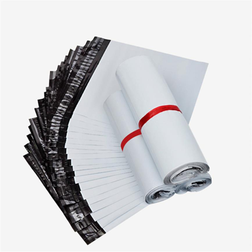 

100Pcs/Lot White Self-seal Adhesive Courier bags Storage Bags Postal Mailing Bags Mail bag Plastic Poly Envelope Mailer325L