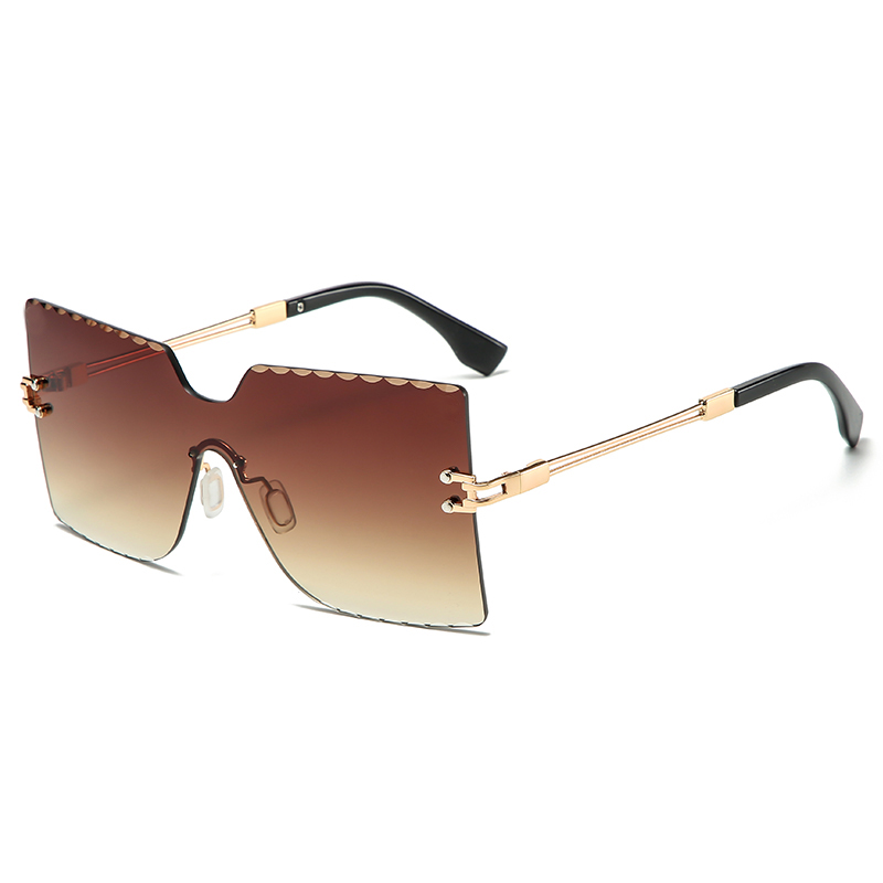 Lunettes de soleil Men de mode Dernières verres de parashes de soleil composites Métal Métalclacles sans cruche Classic Rectangle Square Gol Luxu