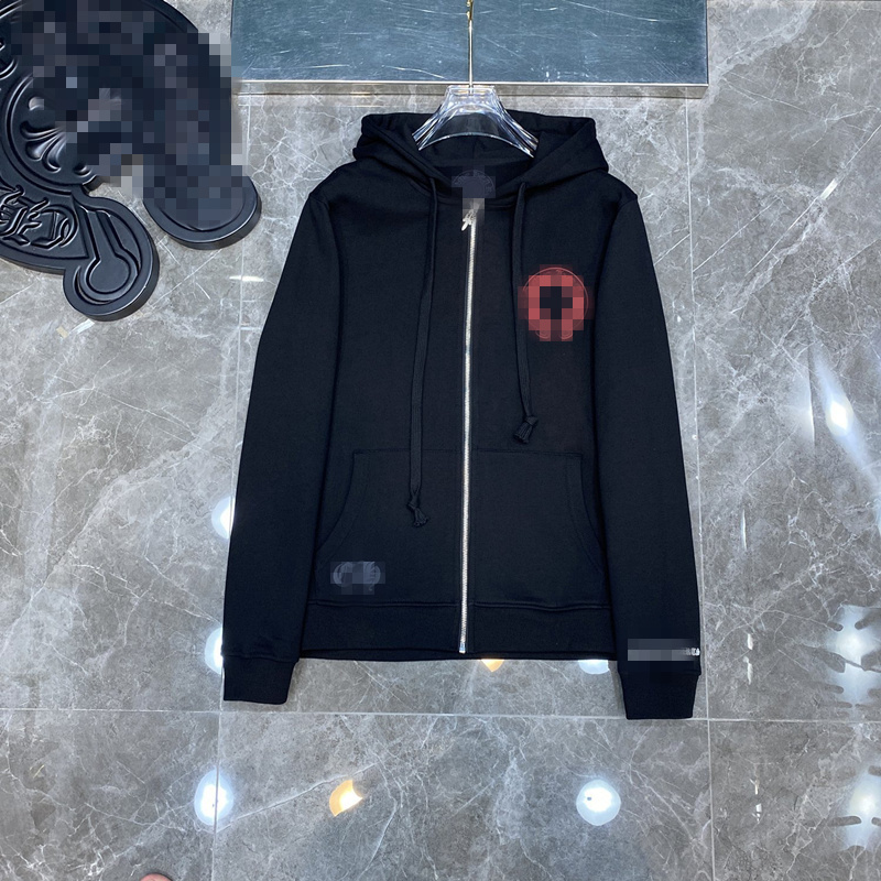 2022 Brand de mode Ch Hoodie Limited Red Horseshoe Magic Cross Cross Zipper Pull pour hommes et femmes