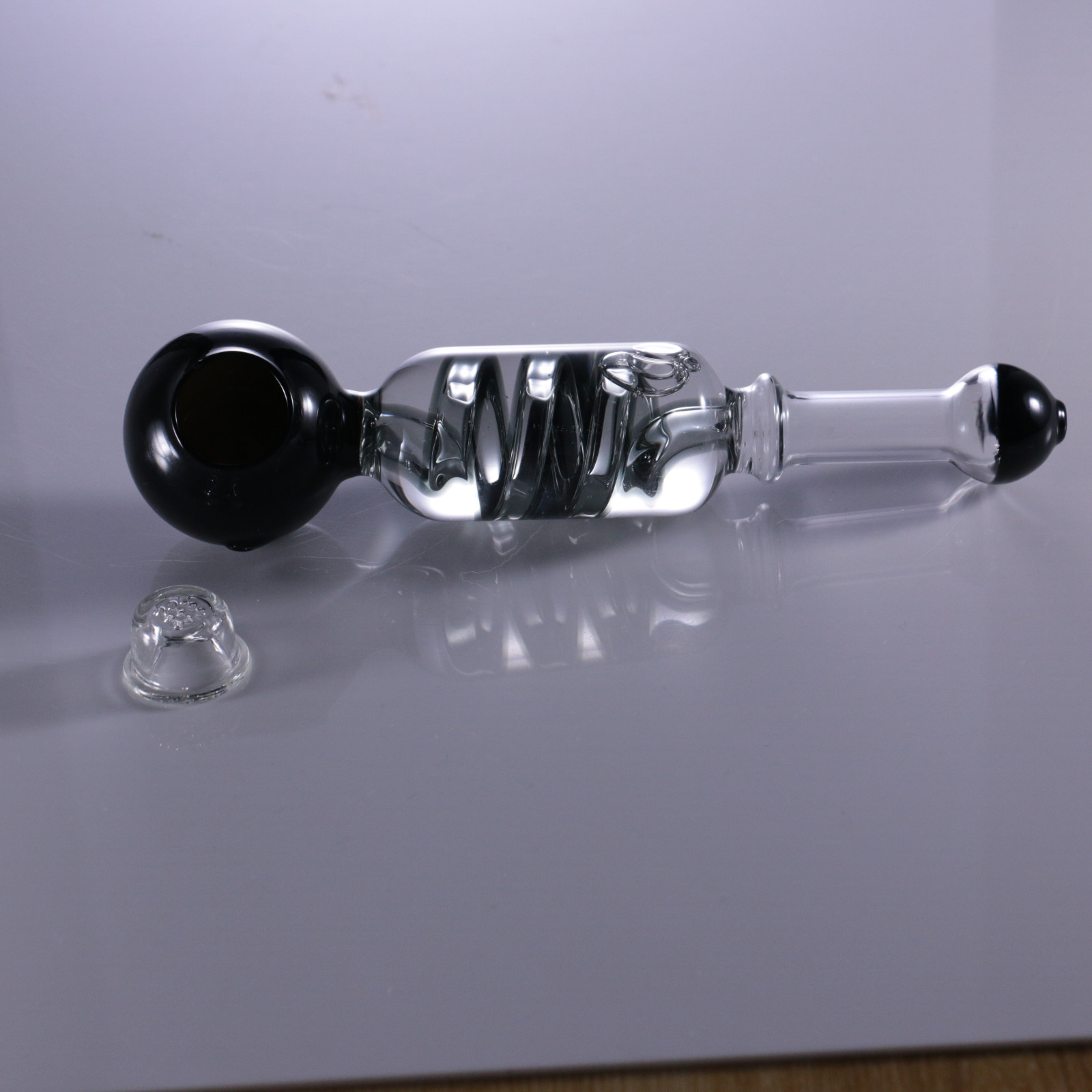 

Glass Glycerin Freezable coil Pipe Black bubbler water pipe smoking pipes