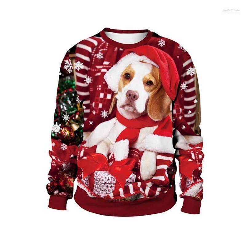 

Men's Sweaters Men Women Autumn Winter Ugly Christmas Sweater 3D Gift Dog Snowflakes Printed Crew Neck Sweatshirt Funny Xmas Jumpers Perf22, Sb102-039