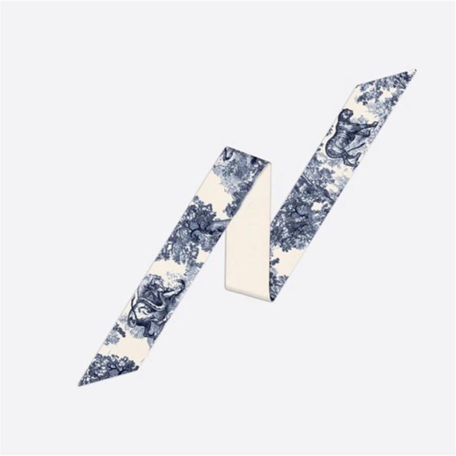 2021 D Designers Silk Scarf Mitzah 100% Natural Silk Scarf Fashion Headband Luxury Brands Women Silk Scraves Muffler Hair Bands 10280n