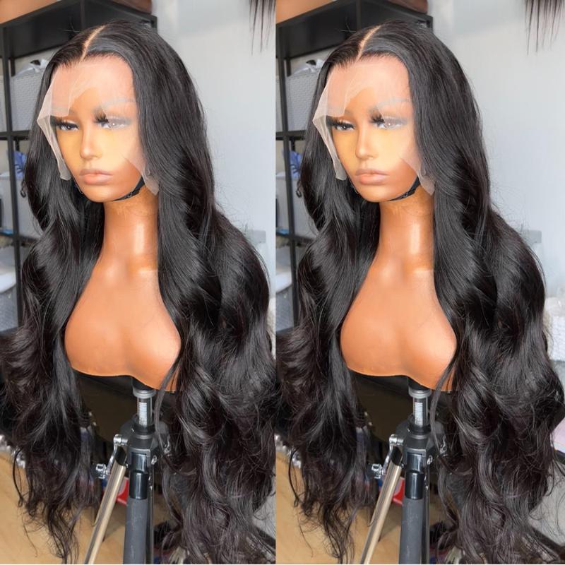 

Lace Wigs 40 Inch Peruvian Body Wave 13x6 Frontal Human Hair Pre Plucked Water Front Wig For Women 180%Lace, As pic