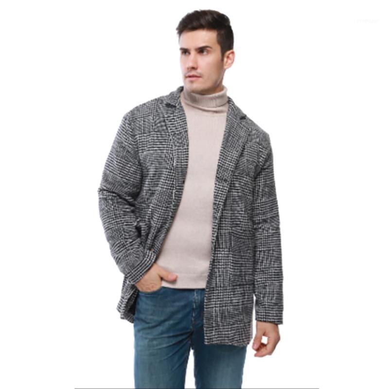 

Men's Jackets Arrival Fashion Mens Casual Slim Fit Suit Blazer Male Boys Lattice Sale Plus Size Spring Autumn White Men Top, Gray