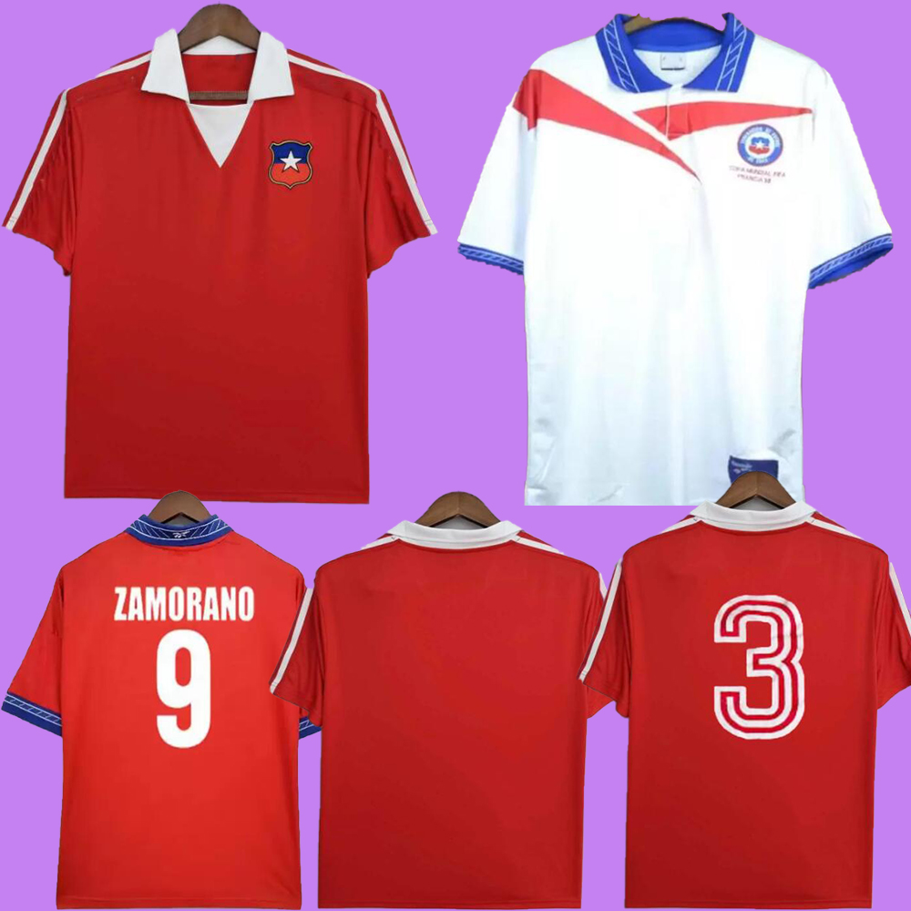 

1982 Retro Soccer Jerseys Chile World cup Jersey Elías Figueroa For Men Home Shirt, 98