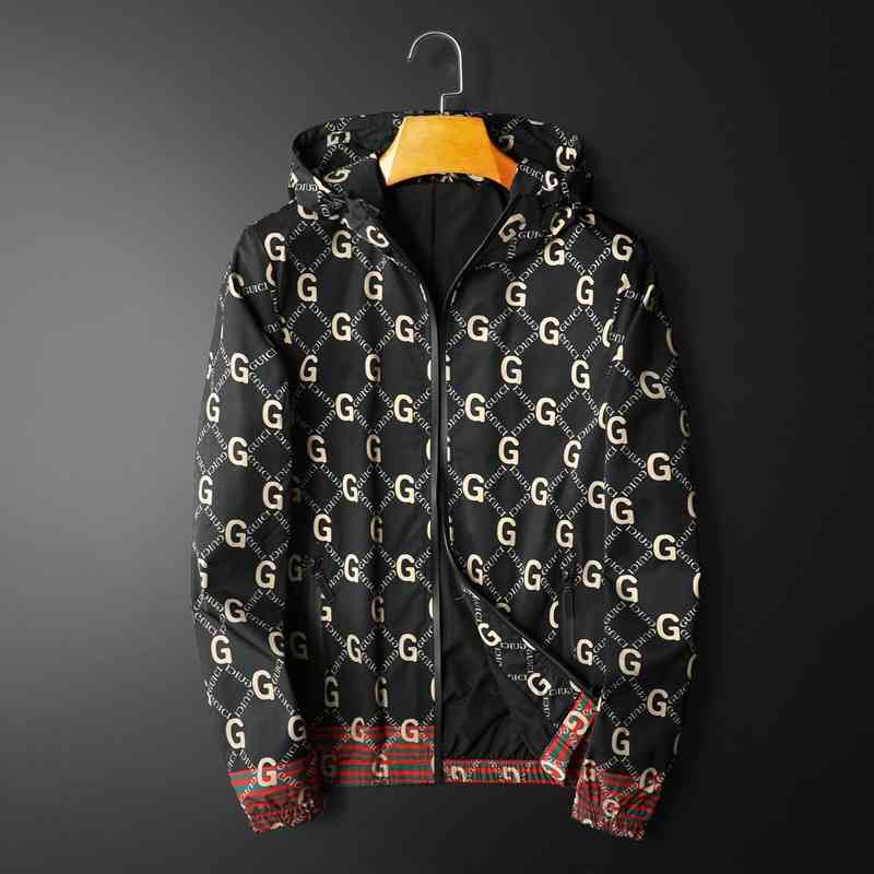 

Spring and Autumn Thin Coat Black Printed Et Casual Handsome Fashion Brand Men's