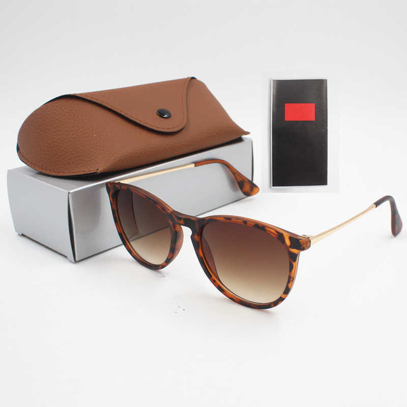 1pcs Fashion Sunglasses Eyewear Sun Glasses Designer Mens Womens Brown Cases Black Metal Frame Dark 50mm Lenses For 4171