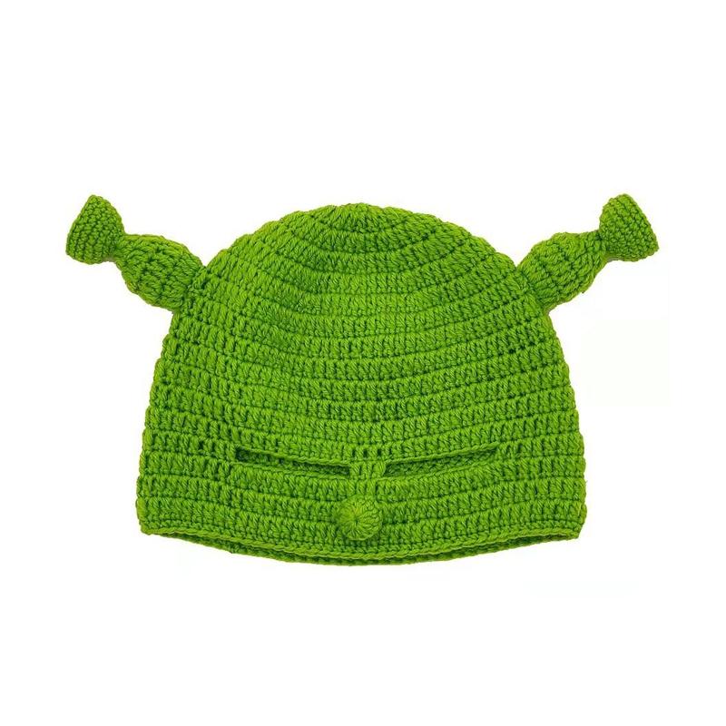 

Berets Green Monster Knitted Hat Beanie Funny Long Ears Woolen For Outdoor L5YB