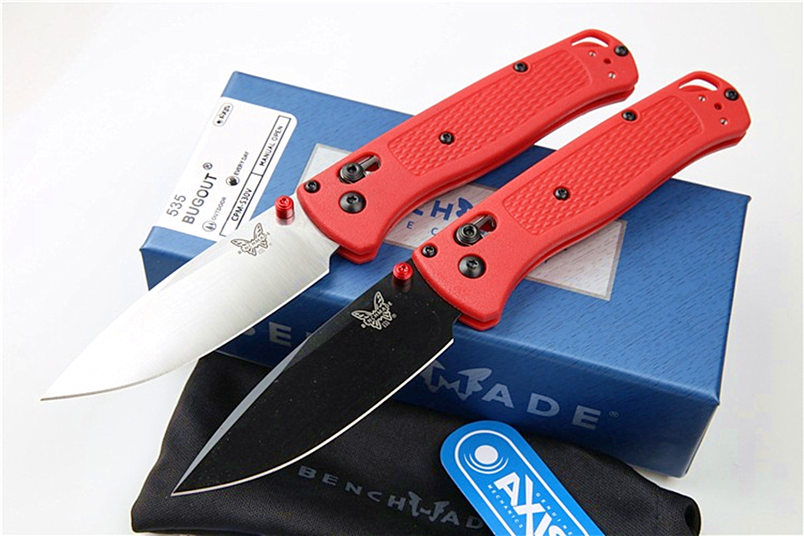 

Benchmade 535 Tactical Folding Knife S30V Blade Nylon Glass Fiber Red Handle Outdoor Camping Pocket Knives