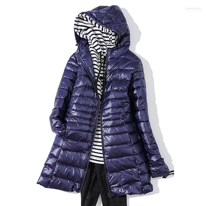 

Women' Down & Parkas Jacket Woman Ultra Light Fall Winter White Duck Hooded Long Female Overcoat Slim Solid Jackets Coat Portable Guin22, Rhodo
