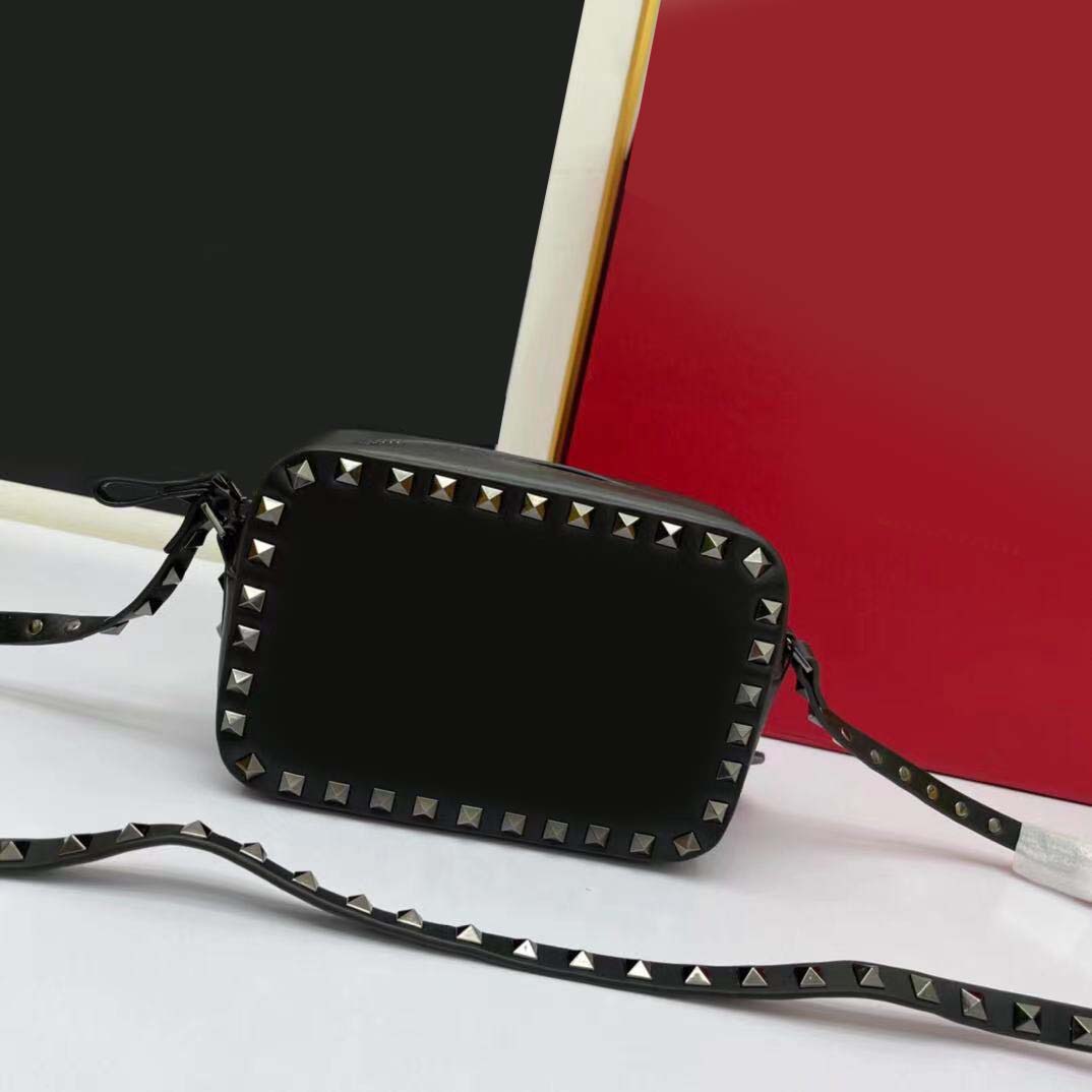 

2022 Wholesale genuine leather camera bag wallet fashion shoulder bags cowhide handbag presbyopic card holder purse evening bag messenger women, Black-gold