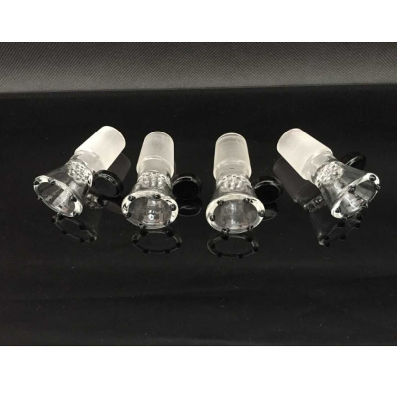 

Other Smoking Accessories Clear Male 18mm slide bowl 14mm with black handle deep thick for glass water pipe joint bong bubbler