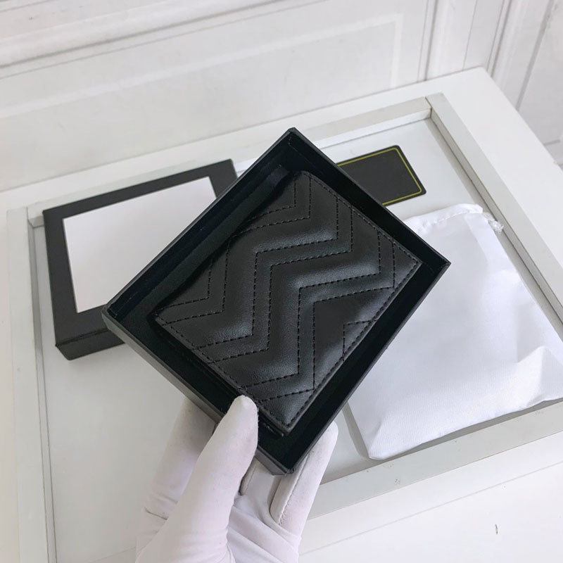 

Luxury Designer Wallet Case Top Quality Fashion Women Coin Purse Pouch Quilted Leather Woman Mini Short Wallets Main Credit Card Holder, Red/with box