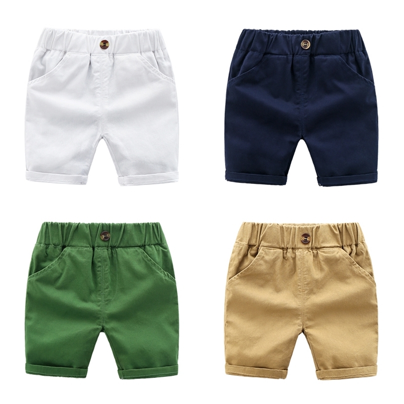 

DE PEACH Toddler Kids Casual Pants For Boys Summer Cotton Children Beach Shorts Solid Color Baby Boy Clothes 26Years 220616, Green