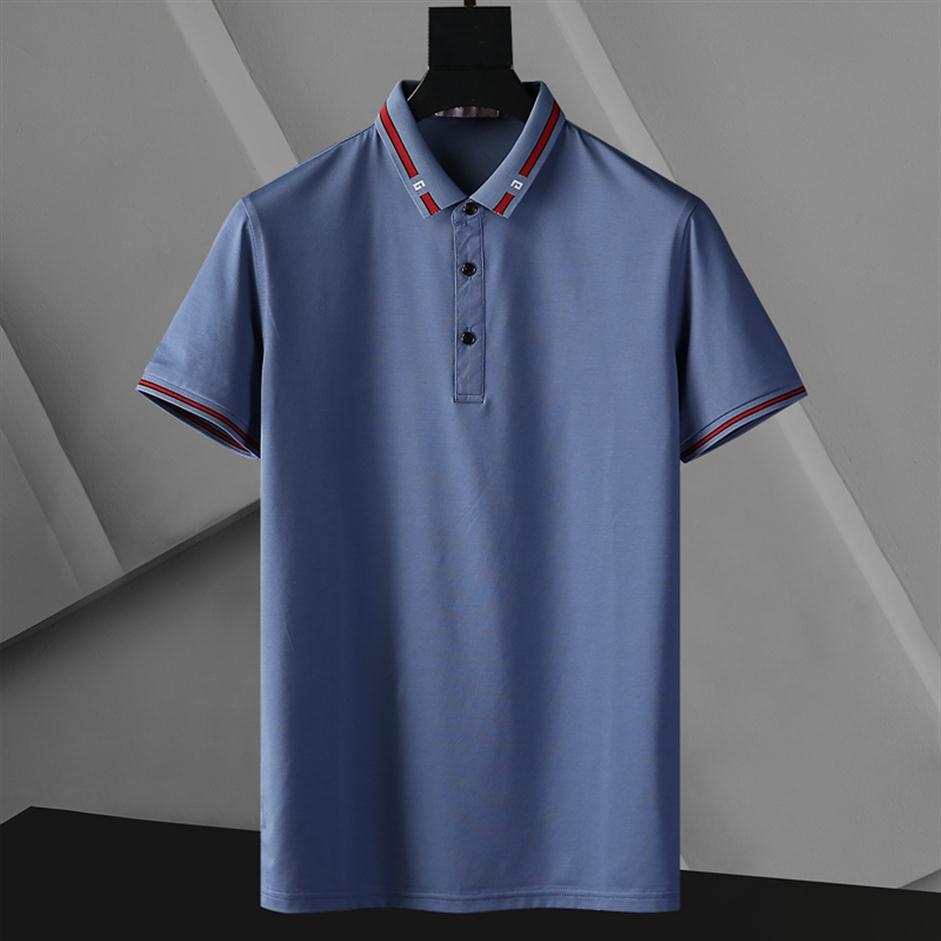 

Designer Mens monclair long-sleeved polo shirt Fashion embroidery letters business classic shirts skateboard casual top men s T-sh293d, Gray