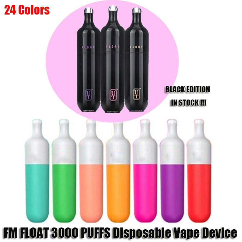 

BLACK EDITION FM FLOAT 3000 PUFFS 24 Flavors Disposable E Cigarette Vape Device 1100mah Battery Inside 10 Colors Available Kit 8ml Cartridge VS AIR BAR MAX LUX BANG XXL