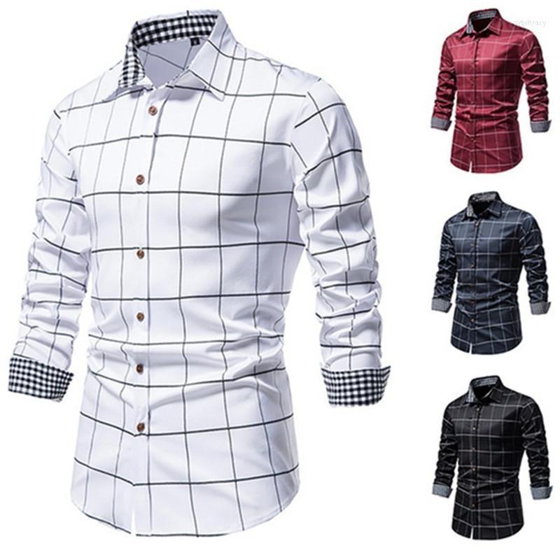 

Men' Dress Shirts Lattice Four Seasons For Men Vintage Clothes Ropa Hombre Roupas Masculinas Camisas De Blouses Chemise HommeMen' Sybi22