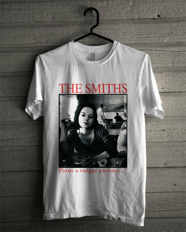 

Men's T-Shirts Rare The Smiths Vintage T Shirt 90'S Paint A Vulgar Picture Top Reprint Fashion Men Printed T-ShirtsMen's, 0305280-red