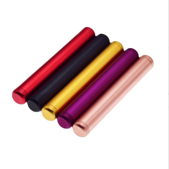 

Tobacco Aluminum Doob Tube Stash Jars Airtight Waterproof Storage Container Cone Holder Travel 110mm Metal Cigarette Pill Box case