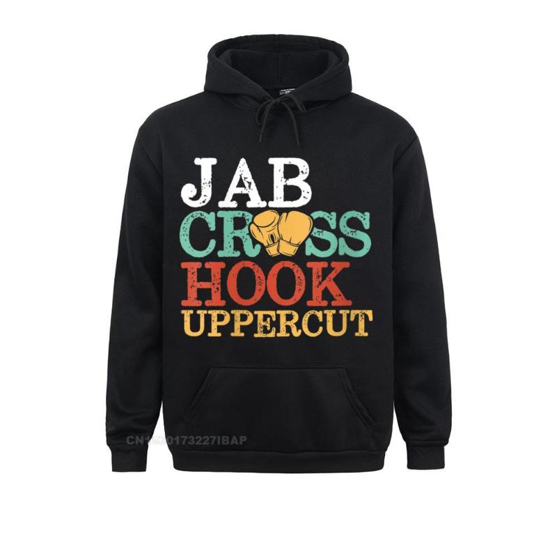 

Men' Hoodies & Sweatshirts Men Jab Cross Hook Uppercut Boxer Workout Women Kickboxing Hoodie Lovers Day Cute Mens Printed Clothes, Black