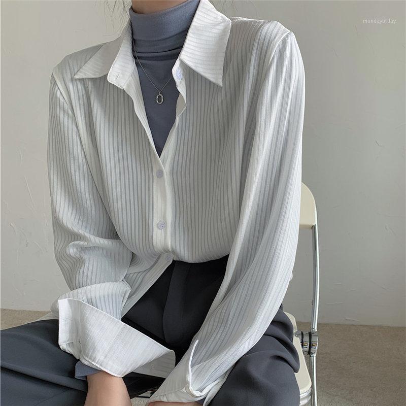 

Women' Blouses & Shirts Alien Kitty Lapel Fashion Women Striped Office Lady 2022 Elegant Stylish Plus Loose Female OL Casual Girl Brief Top, Yellow