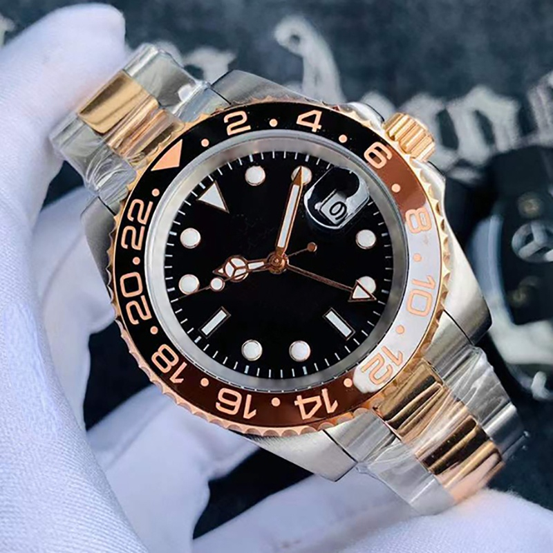 

caijiamin - Flash Delas Mens Automatic Mechanical Watches 41mm Rose gold shell Full Stainless Steel Strap Gold Watch Super Luminous Wristwatch Sapphire, Tool