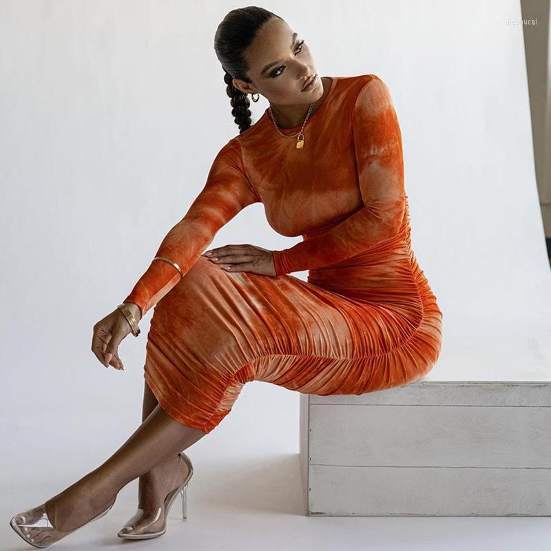 

Casual Dresses Sell Women Fashion Tie-dying Dress Slim Fit Skinny, Black