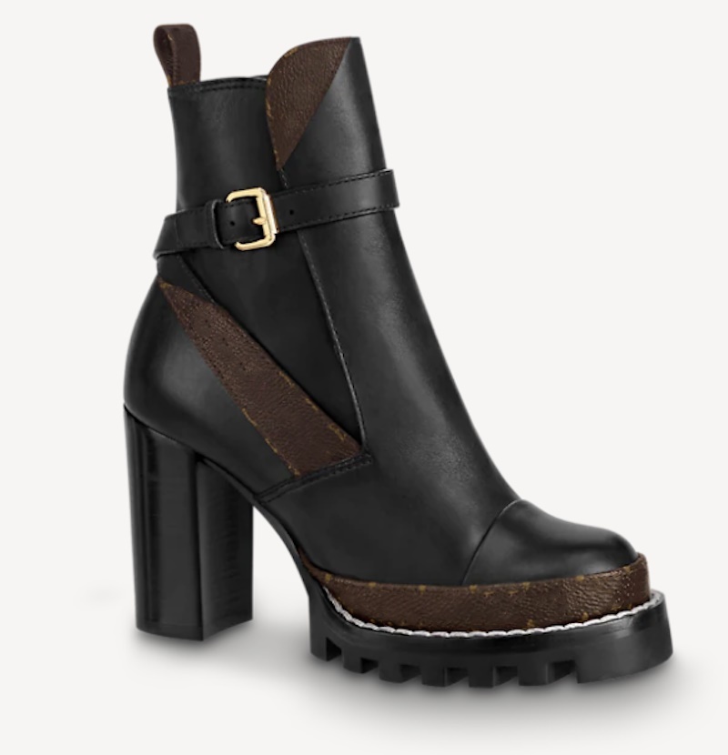 

Newest Women Leather Laureate Platform Desert Boot Martin Boots Star Trail Lace-up Ankle Boot Winter Boot high heels with box NO 13