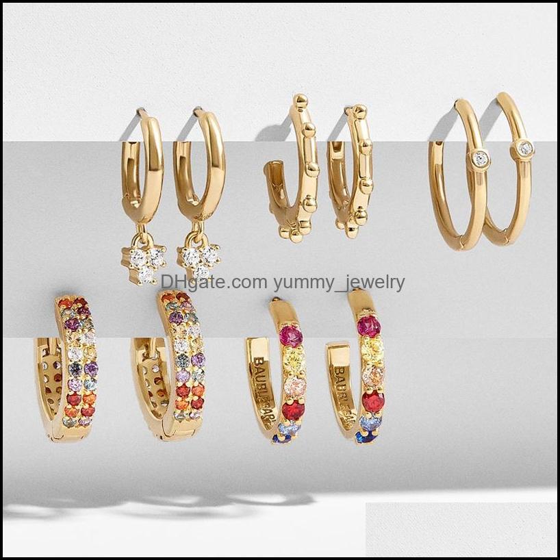 

Hoop Hie Earrings Jewelry 5Pair/Set 2021 Design Thin Small Circle For Women Fashion Cz Zircon Beads Twisted Hoops Drop Delivery R0Lfi