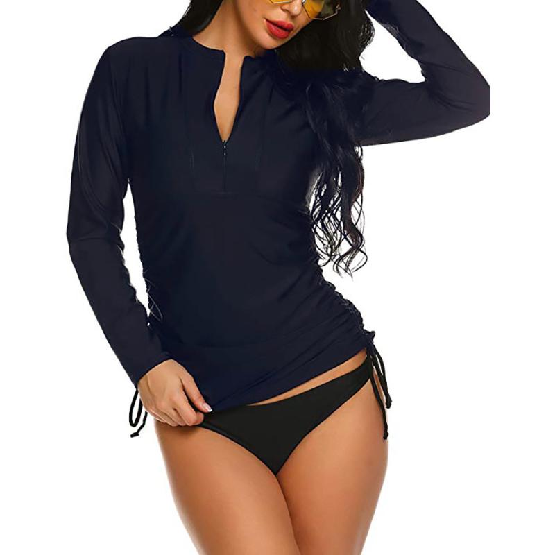 

Women's Swimwear Sun Protection Surf Suit Women Long Sleeve Tops And Swim Pants Swimming Shirt Surfing Beachwear Maillot De Bain Femme, Blue