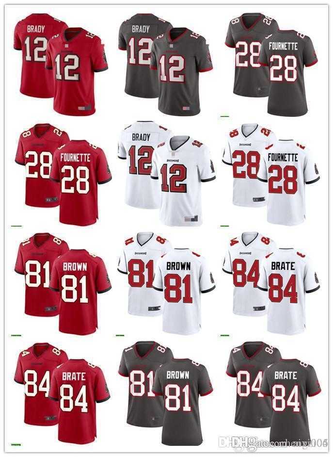 

Men Women Youth Tampa''Bay''Buccaneers''84 Cameron Brate 12 Tom Brady 81 Antonio Brown 28 Leonard Fournette Football Jersey, Colour