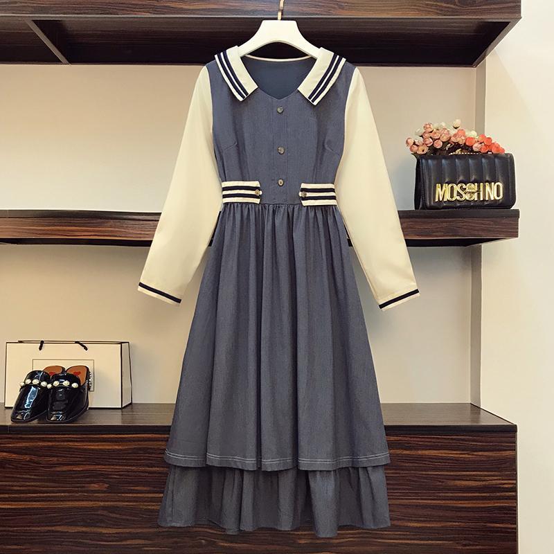 

Casual Dresses Autumn Fashion French Slimvestidos De Festa Stitching Midi Dress High Waist Pastel Sukienki Na Wesele Damskie Vestidos Largos, As photo