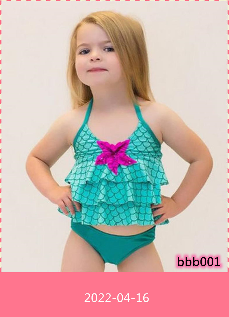

Hot 2-7Years Children Swimwear Girls Swimwear Baby Kids Biquini Sunny Swimsuit Bikini Girl New Summer Bathing Support Customization aewsg