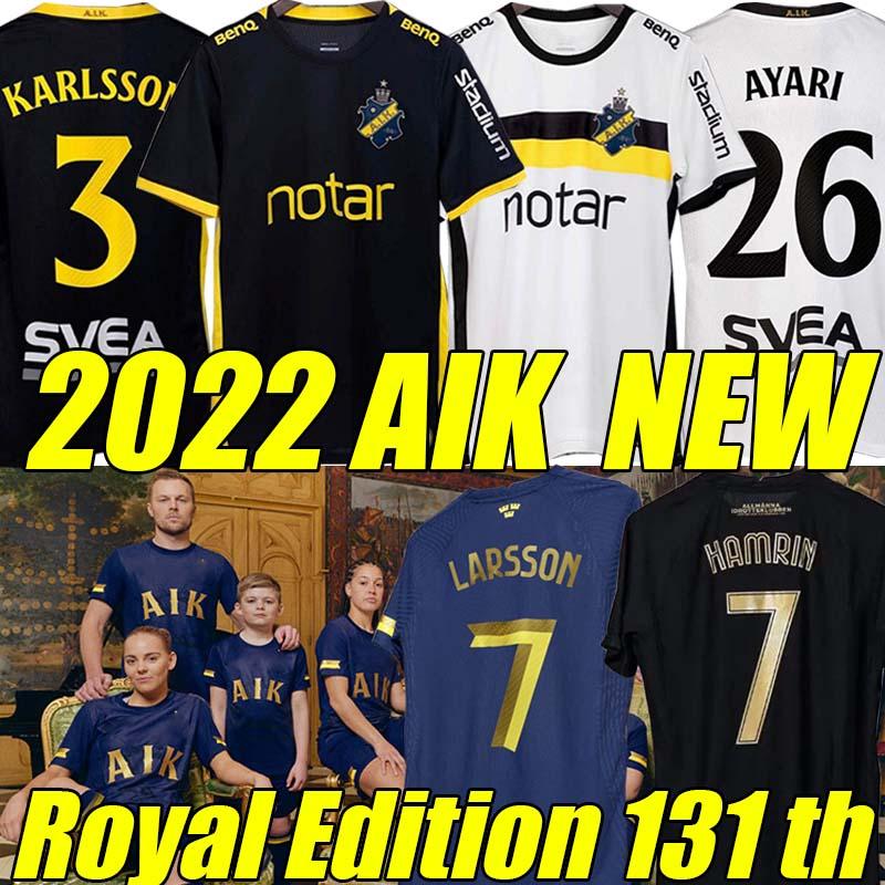 

2022 2023 AIK soccer jerseys Home Football Shirt Papagiannopoulos Rogic Larsson tihi 130th anniversary shirts top 21/22/23 Royal Edition 131 football uniforms, Aik 2022 away